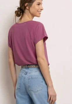 Chemise en maille structurée à épaules tombante