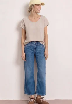 Chemise en maille structurée à épaules tombante
