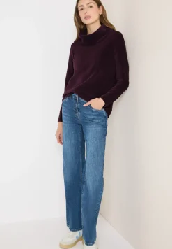 Chemise en velours côtelé avec grand col