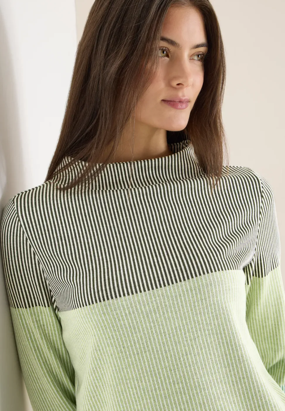 Chemise jacquard Colorblock