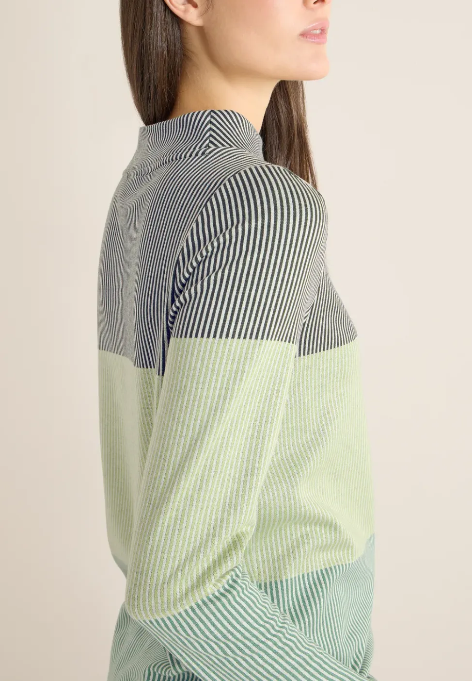 Chemise jacquard Colorblock
