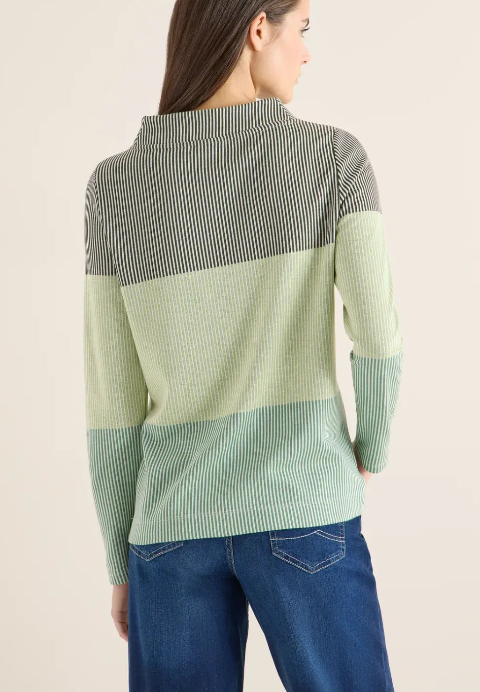 Chemise jacquard Colorblock