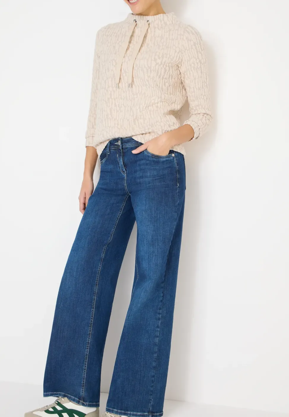 Chemise Jacquard Funnel Neck