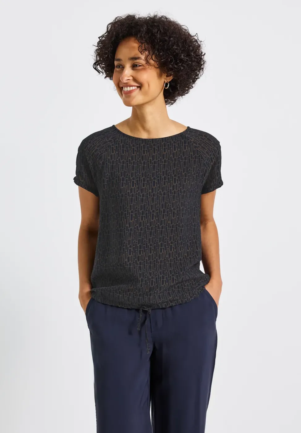 Chemise mélange de matières