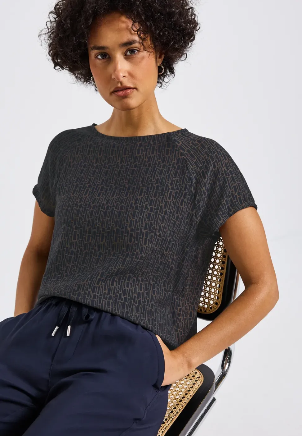 Chemise mélange de matières