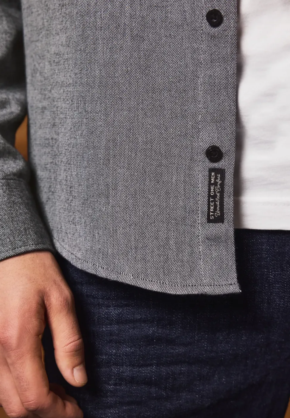 Chemise avec structure two-tone