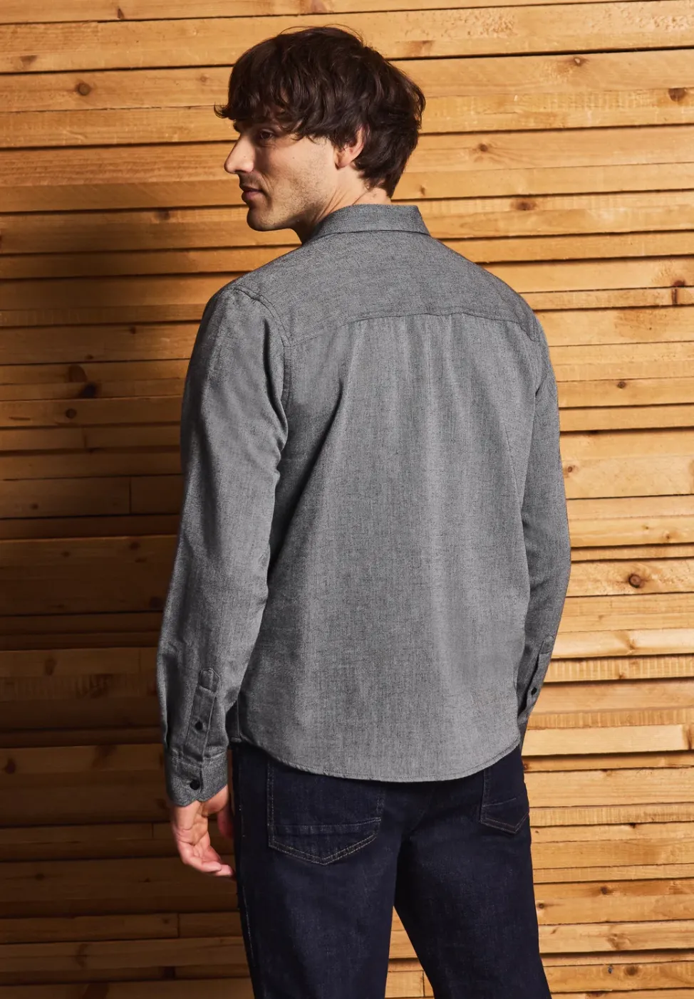 Chemise avec structure two-tone