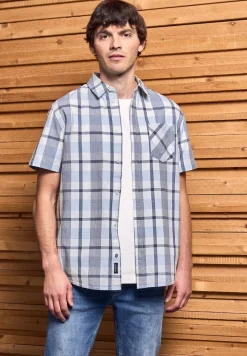 Chemise à carreaux à manches courtes