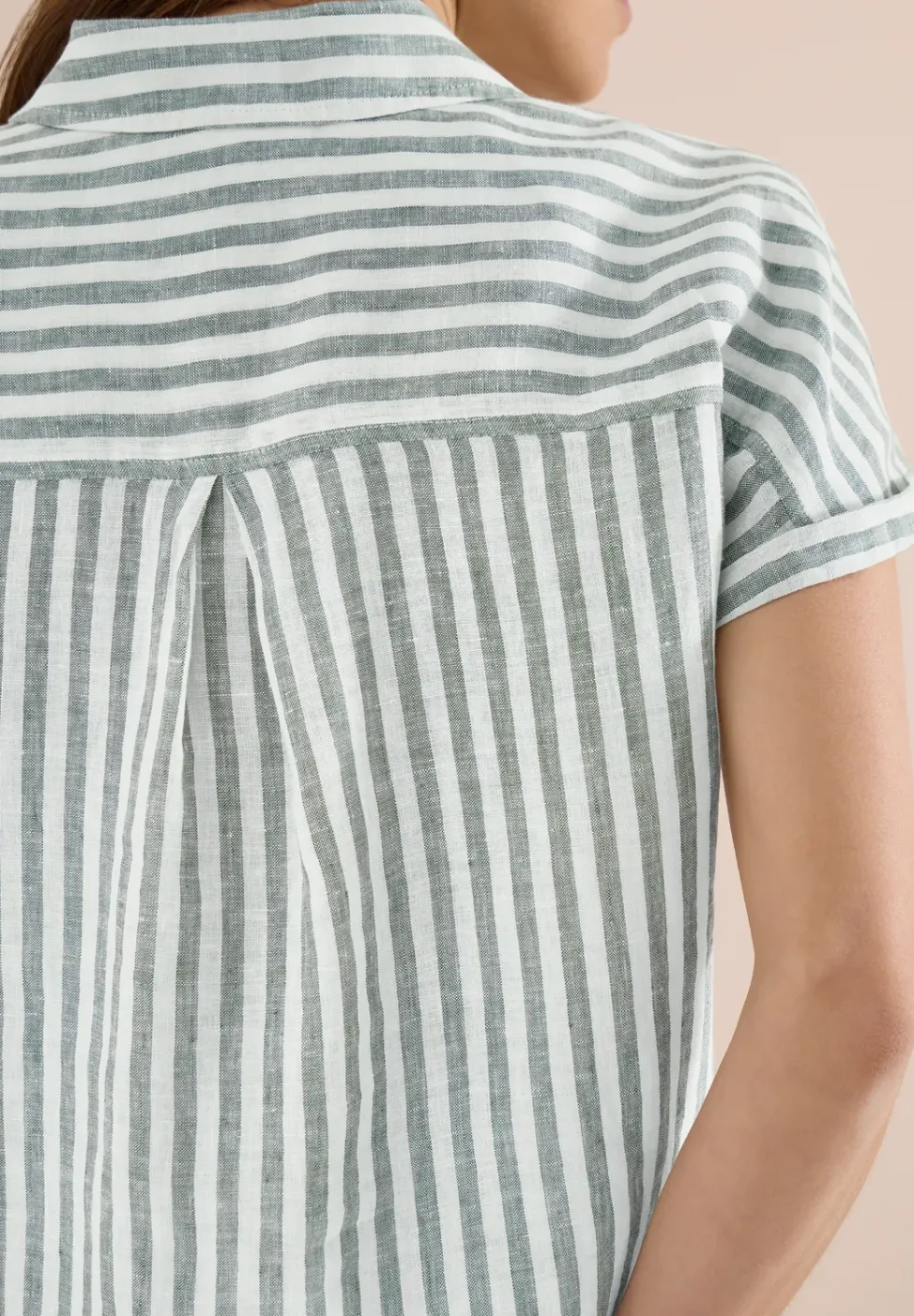 Chemise-chemise Dropped Shoulder en lin