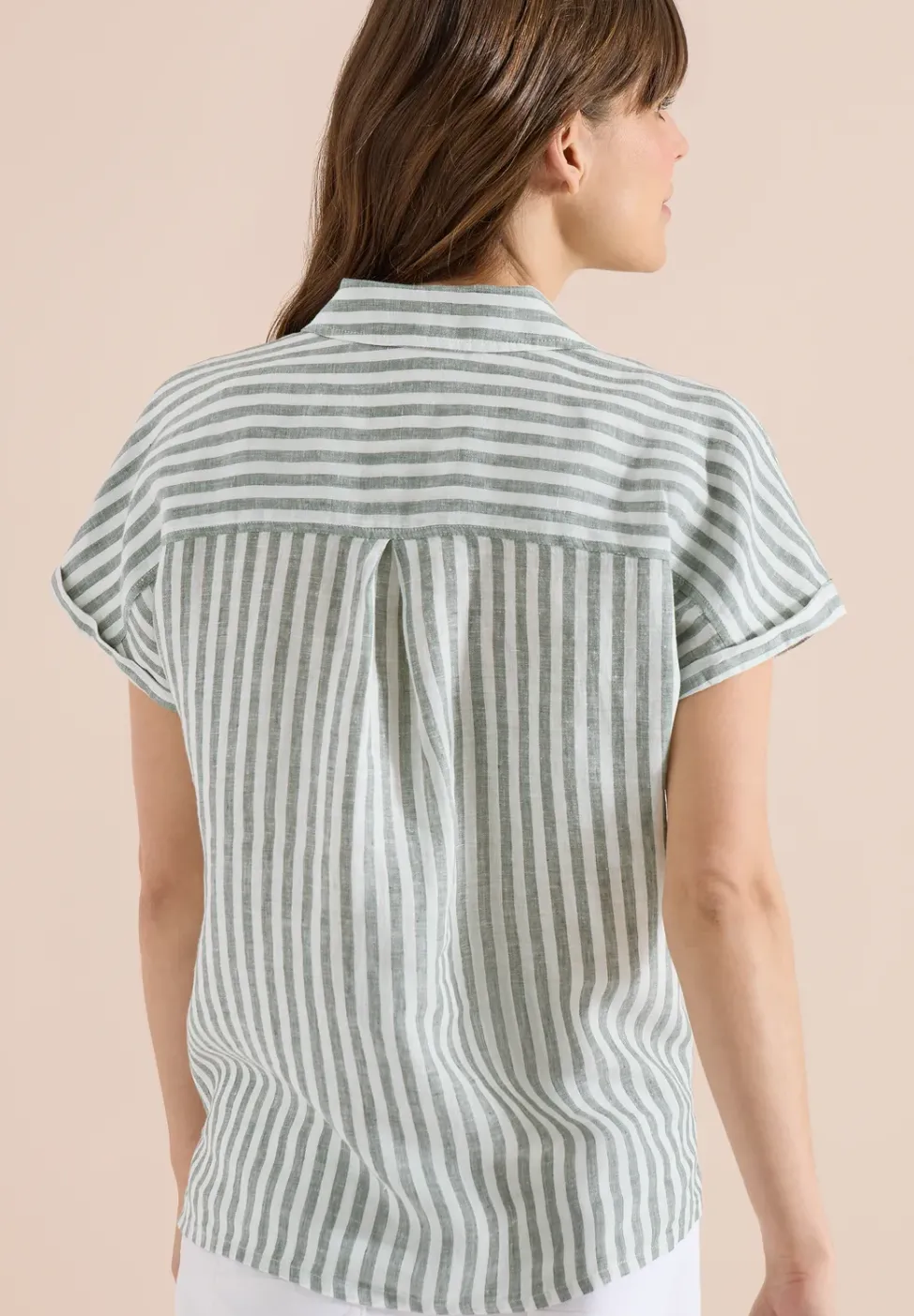 Chemise-chemise Dropped Shoulder en lin
