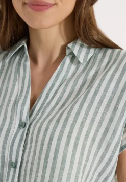 Chemise-chemise Dropped Shoulder en lin