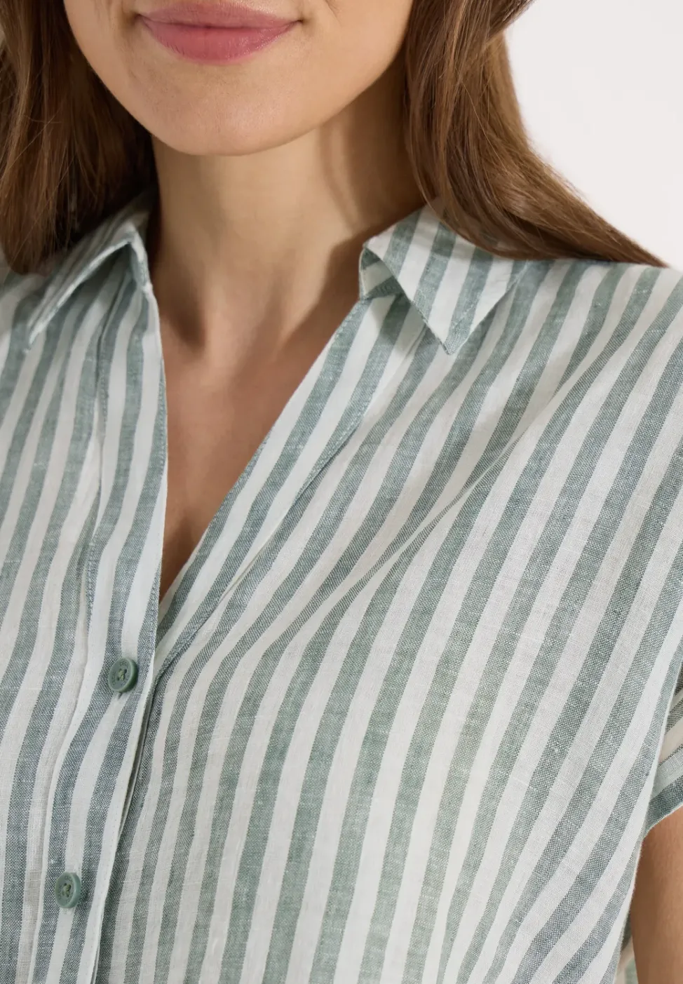 Chemise-chemise Dropped Shoulder en lin