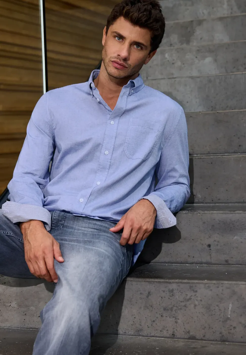 Chemise en chambray