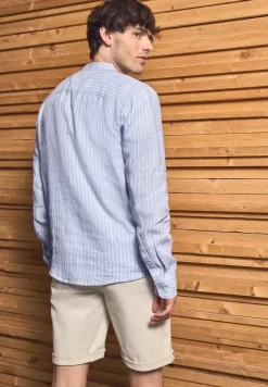 Chemise en lin rayée
