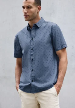 Chemise en popeline à motifs