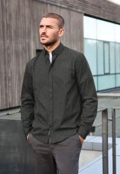 Chemise en popeline à motifs