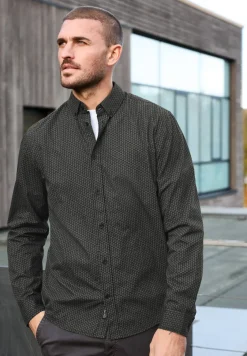 Chemise en popeline à motifs