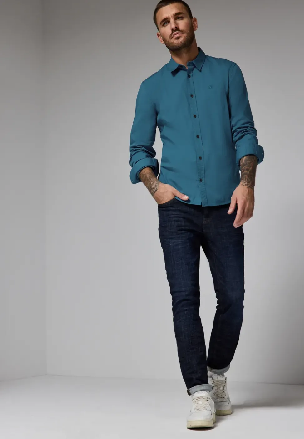 Chemise en popeline stretch