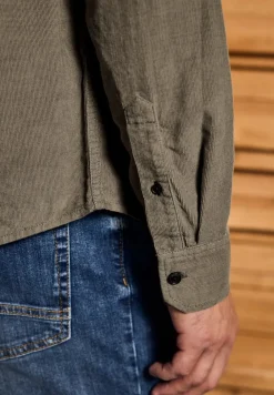 Chemise en velours côtelé doux