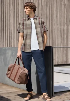 Chemise à manches courtes avec motif à carreaux