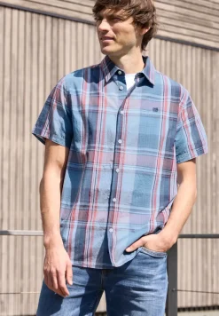 Chemise à manches courtes avec motif à carreaux