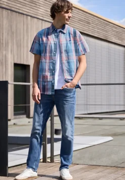 Chemise à manches courtes avec motif à carreaux