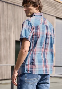 Chemise à manches courtes avec motif à carreaux