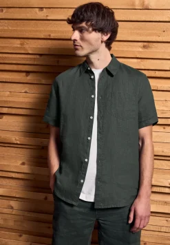 Chemise à manches courtes en lin