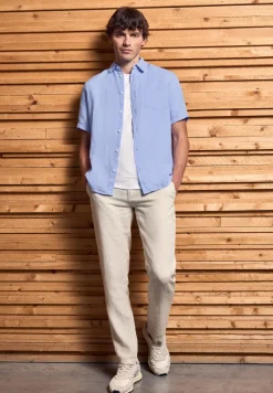 Chemise à manches courtes en lin