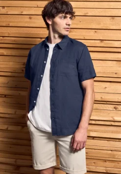 Chemise à manches courtes en lin