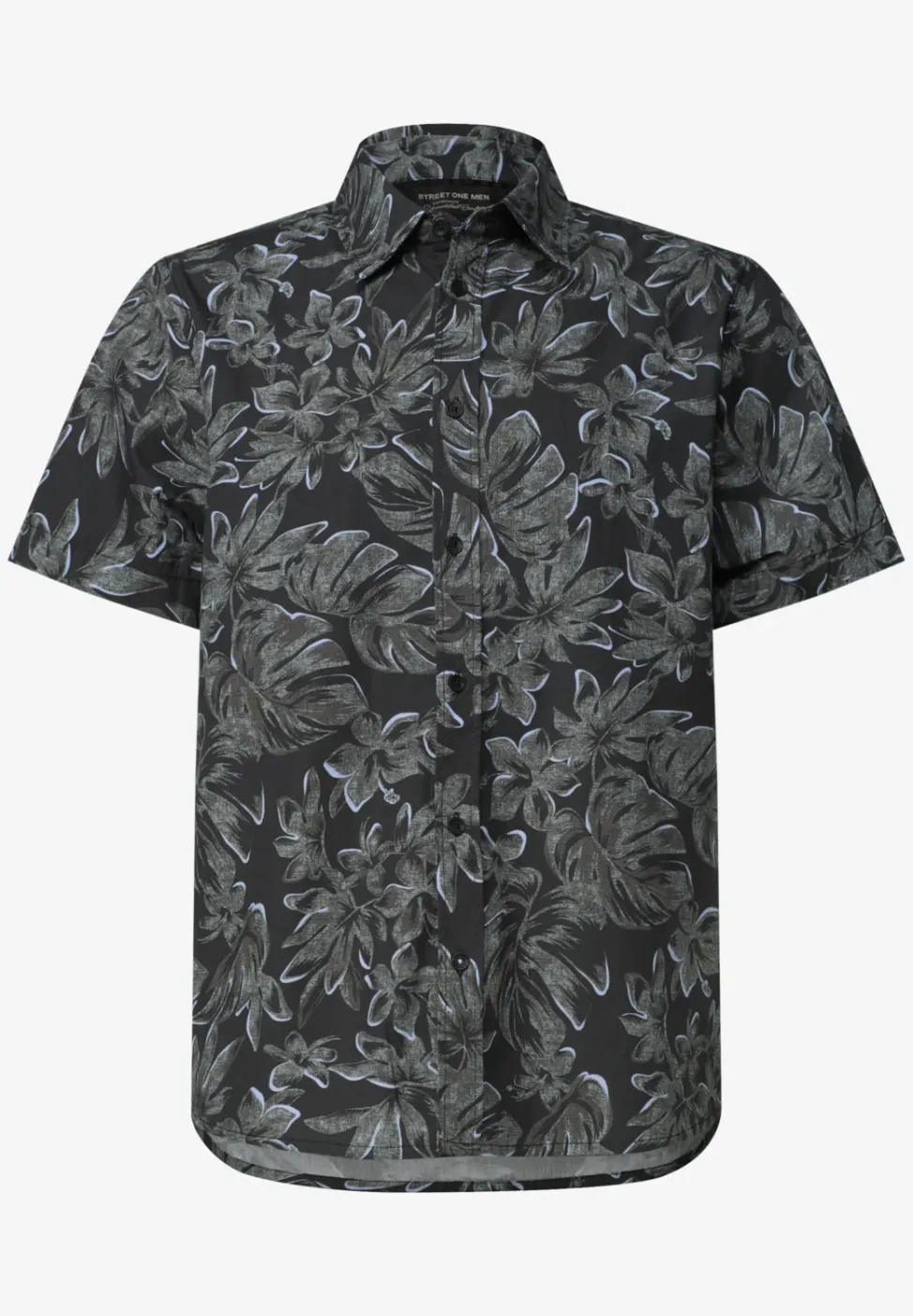 Chemise manches courtes en popeline imprimée