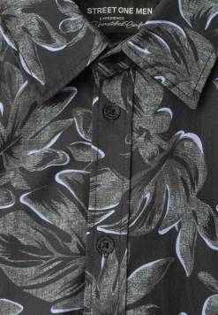 Chemise manches courtes en popeline imprimée