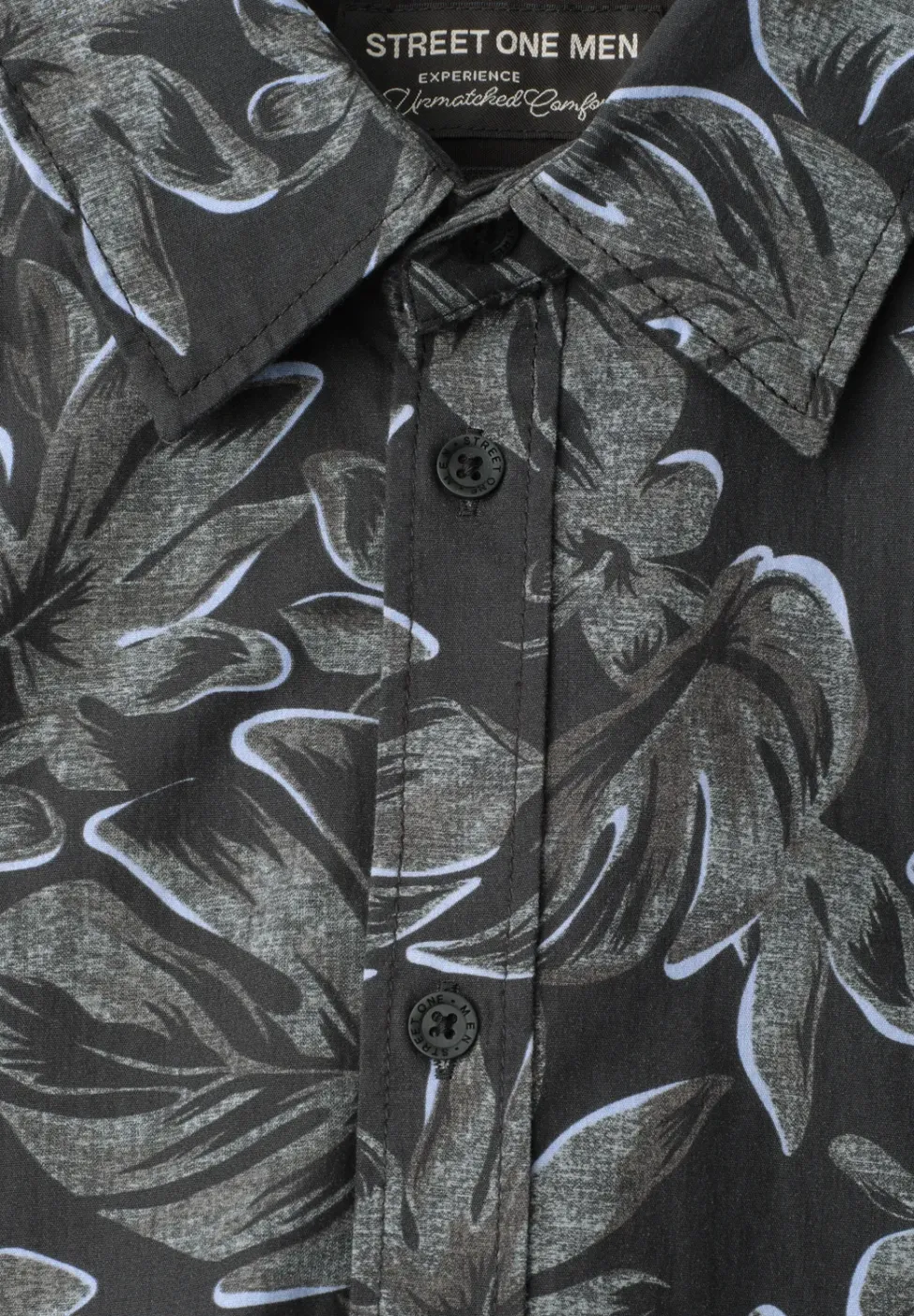 Chemise manches courtes en popeline imprimée