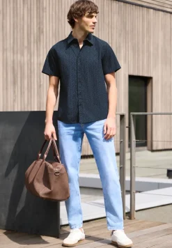 Chemise à manches courtes en qualité popeline