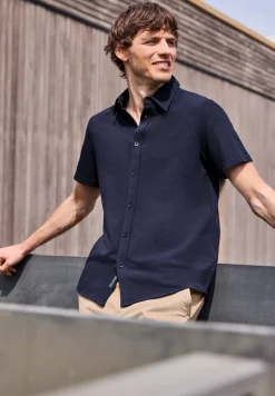 Chemise à manches courtes en qualité piquée