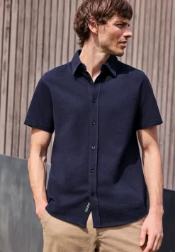 Chemise à manches courtes en qualité piquée