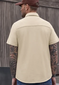 Chemise à manches courtes en qualité piquée