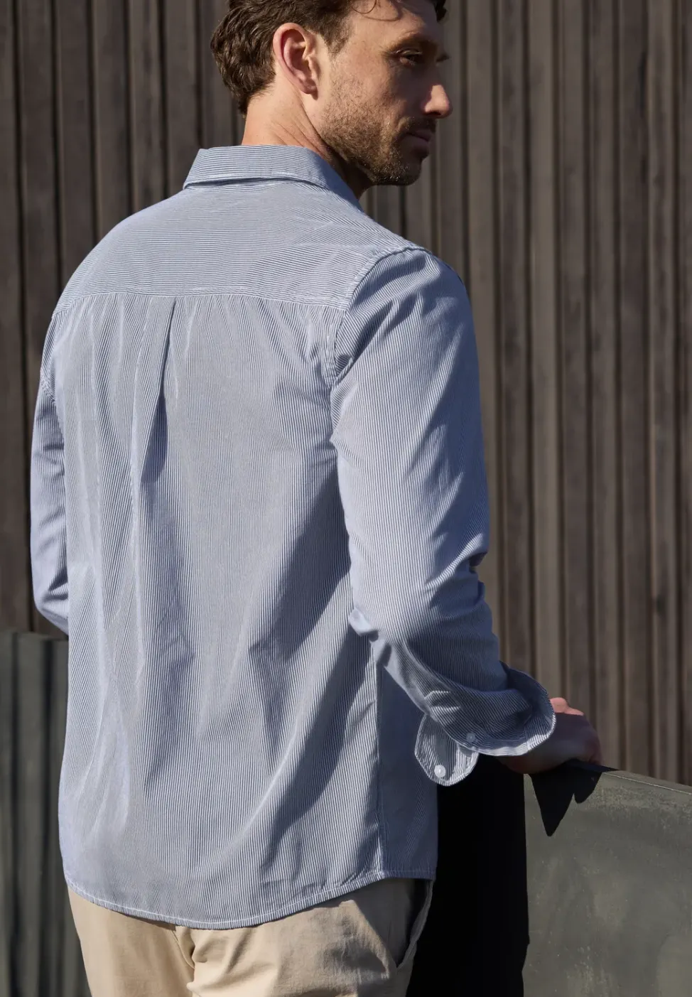 Chemise à manches longues en popeline