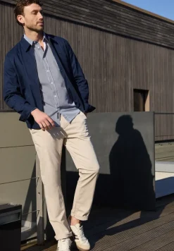 Chemise à manches longues en popeline