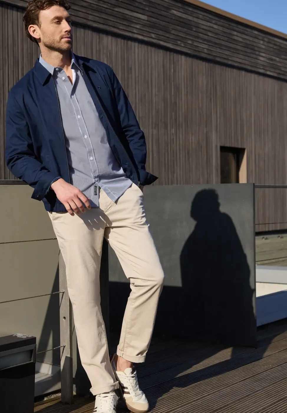 Chemise à manches longues en popeline