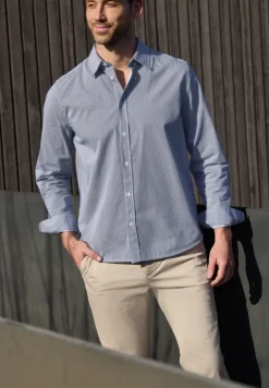 Chemise à manches longues en popeline