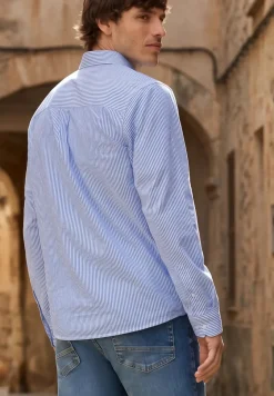 Chemise manches longues en seersucker