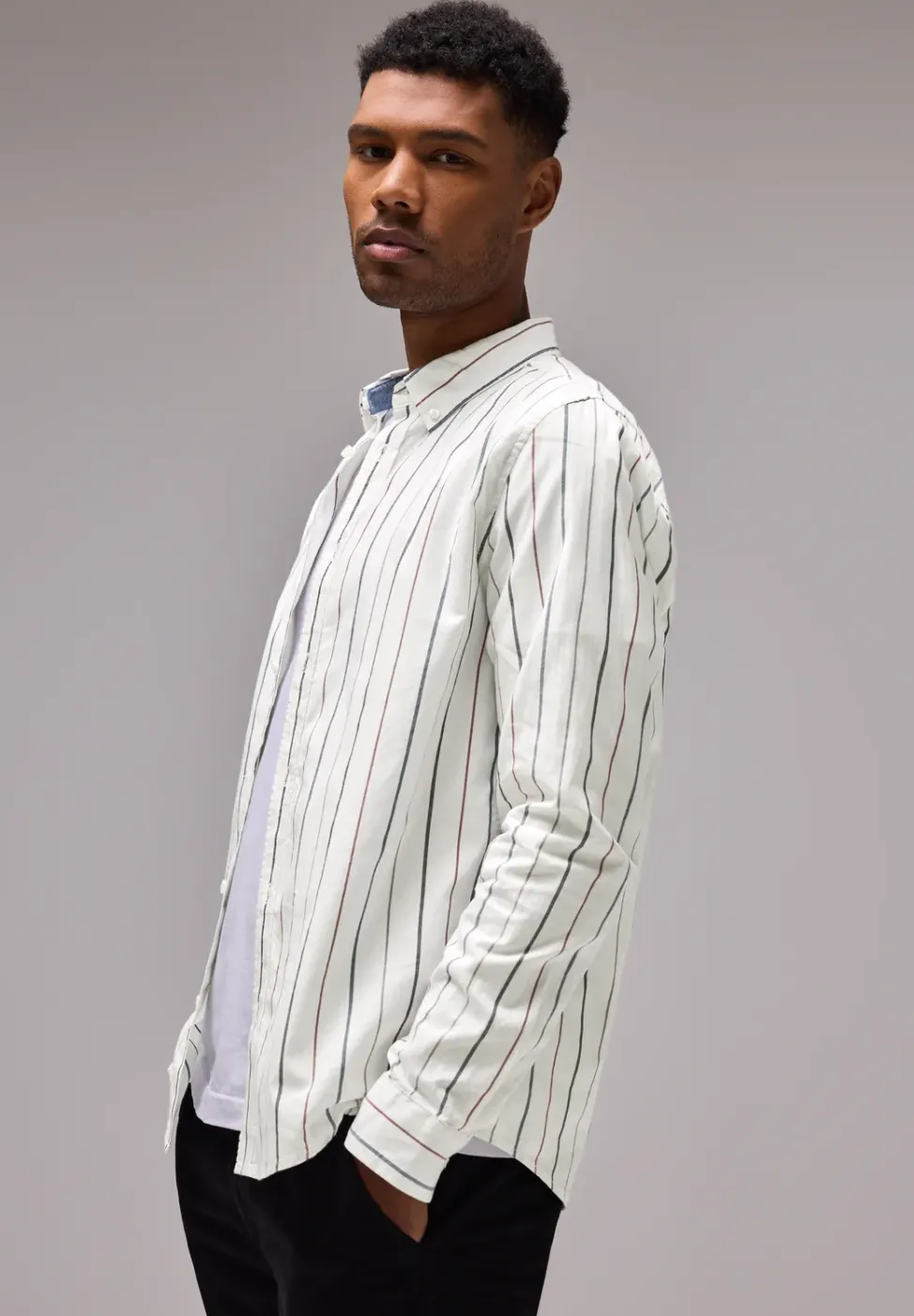 Chemise Oxford rayée