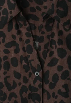 Chemisier à manches courtes avec motif léopard