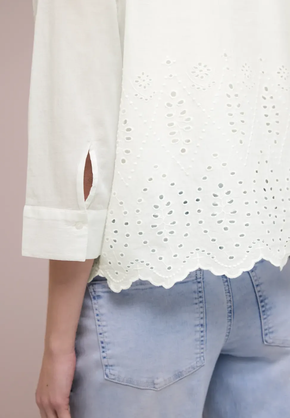 Chemisier avec broderie anglaise