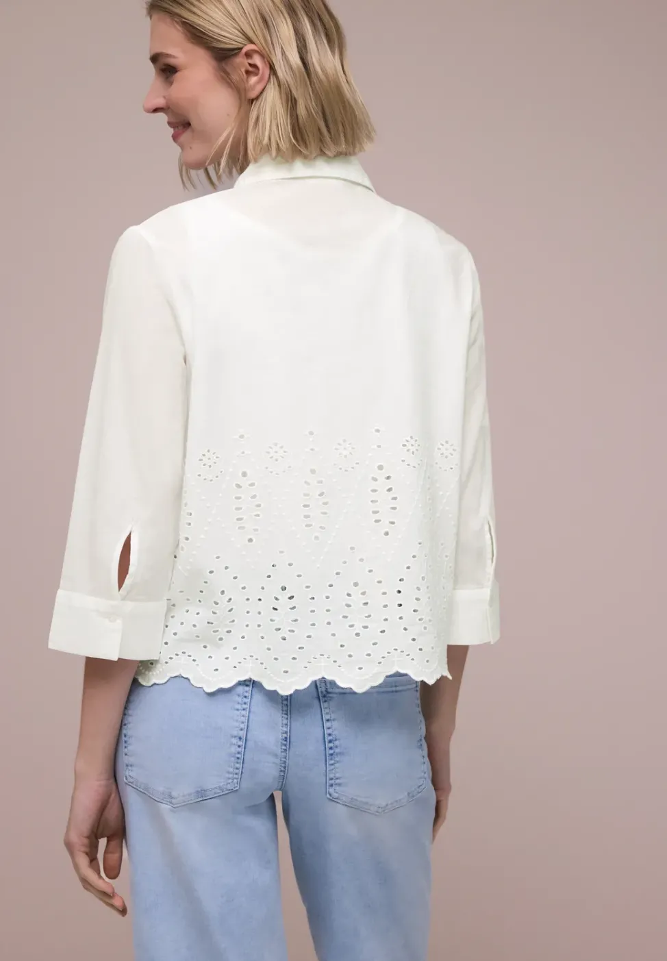 Chemisier avec broderie anglaise
