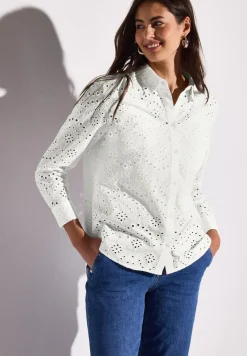 Chemisier avec broderie ajourée