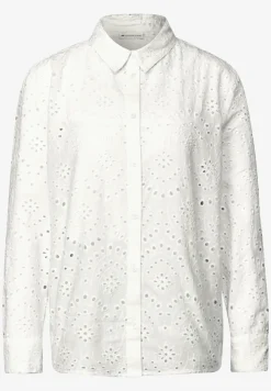 Chemisier avec broderie ajourée