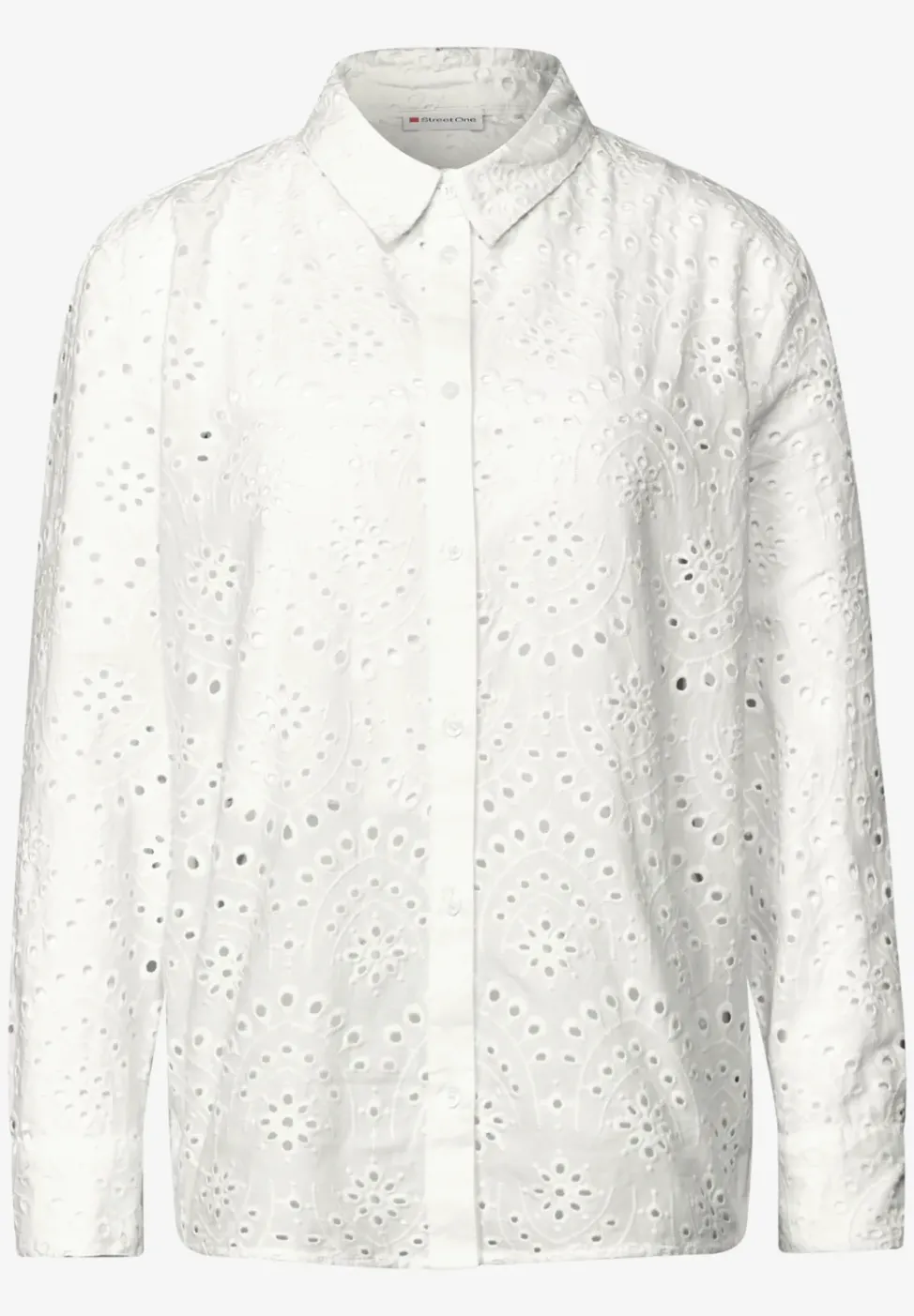 Chemisier avec broderie ajourée