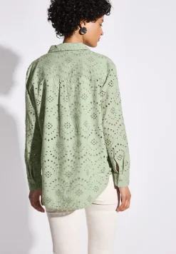 Chemisier avec broderie ajourée